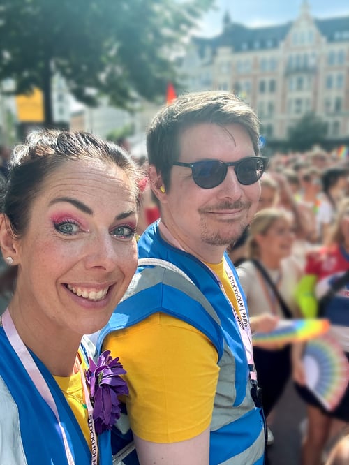 Emma och Toste på Pride Sthlm 2024